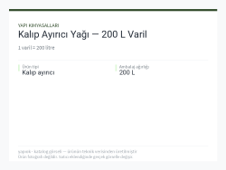 Kalıp Ayırıcı Yağı — 200 L Varil