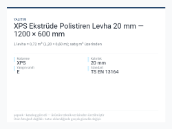 XPS Ekstrüde Polistiren Levha 20 mm — 1200 × 600 mm