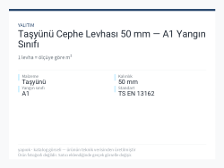 Taşyünü Cephe Levhası 50 mm — A1 Yangın Sınıfı