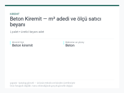 Beton Kiremit — m² adedi ve ölçü satıcı beyanı