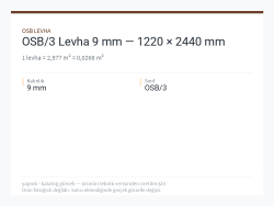 OSB/3 Levha 9 mm — 1220 × 2440 mm