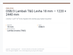 OSB/3 Lambalı T&G Levha 18 mm — 1220 × 2440 mm