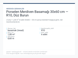 Porselen Merdiven Basamağı 30x60 cm — R10, Düz Burun
