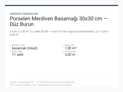 Porselen Merdiven Basamağı 30x30 cm — Düz Burun