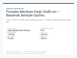 Porselen Merdiven Eteği 10x80 cm — Basamak Serisiyle Uyumlu