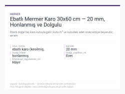 Ebatlı Mermer Karo 30x60 cm — 20 mm, Honlanmış ve Dolgulu