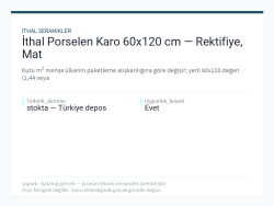 İthal Porselen Karo 60x120 cm — Rektifiye, Mat