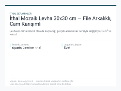 İthal Mozaik Levha 30x30 cm — File Arkalıklı, Cam Karışımlı