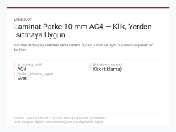 Laminat Parke 10 mm AC4 — Klik, Yerden Isıtmaya Uygun