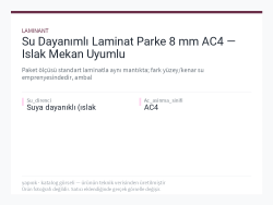 Su Dayanımlı Laminat Parke 8 mm AC4 — Islak Mekan Uyumlu