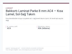 Balıksırtı Laminat Parke 8 mm AC4 — Kısa Lamel, Sol-Sağ Takım