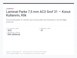 Laminat Parke 7,5 mm AC3 Sınıf 31 — Konut Kullanımı, Klik