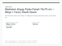 Marküteri Ahşap Parke Paneli 70x70 cm — Meşe + Ceviz, Klasik Desen