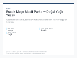 Rustik Meşe Masif Parke — Doğal Yağlı Yüzey