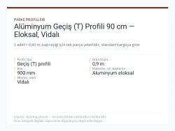 Alüminyum Geçiş (T) Profili 90 cm — Eloksal, Vidalı