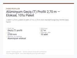 Alüminyum Geçiş (T) Profili 2,70 m — Eloksal, 10lu Paket