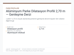 Alüminyum Parke Dilatasyon Profili 2,70 m — Genleşme Derzi