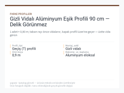 Gizli Vidalı Alüminyum Eşik Profili 90 cm — Delik Görünmez