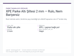 XPE Parke Altı Şiltesi 2 mm — Rulo, Nem Bariyersiz