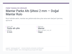 Mantar Parke Altı Şiltesi 2 mm — Doğal Mantar Rulo