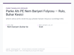 Parke Altı PE Nem Bariyeri Folyosu — Rulo, Buhar Kesici