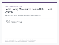 Parke Rötuş Macunu ve Bakım Seti — Renk Uyumlu