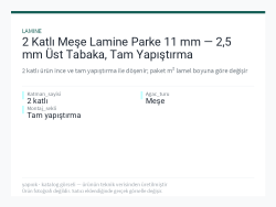 2 Katlı Meşe Lamine Parke 11 mm — 2,5 mm Üst Tabaka, Tam Yapıştırma