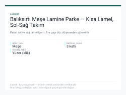 Balıksırtı Meşe Lamine Parke — Kısa Lamel, Sol-Sağ Takım