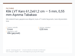 Klik LVT Karo 61,2x61,2 cm — 5 mm, 0,55 mm Aşınma Tabakası