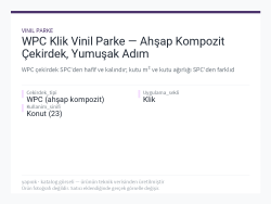 WPC Klik Vinil Parke — Ahşap Kompozit Çekirdek, Yumuşak Adım