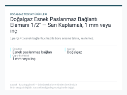 Doğalgaz Esnek Paslanmaz Bağlantı Elemanı 1/2" — Sarı Kaplamalı, 1 mm veya inç