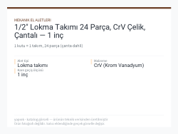 1/2" Lokma Takımı 24 Parça, CrV Çelik, Çantalı — 1 inç