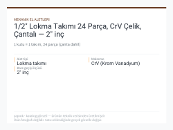 1/2" Lokma Takımı 24 Parça, CrV Çelik, Çantalı — 2" inç