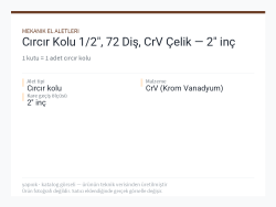 Cırcır Kolu 1/2", 72 Diş, CrV Çelik — 2" inç