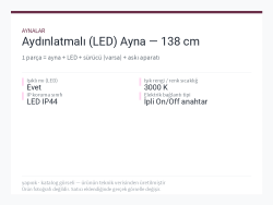Aydınlatmalı (LED) Ayna — 138 cm
