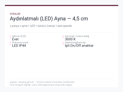 Aydınlatmalı (LED) Ayna — 4,5 cm