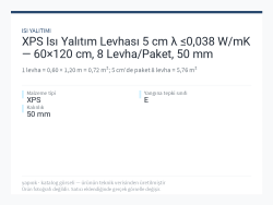 XPS Isı Yalıtım Levhası 5 cm λ ≤0,038 W/mK — 60×120 cm, 8 Levha/Paket, 50 mm