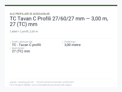TC Tavan C Profili 27/60/27 mm — 3,00 m, 27 (TC) mm