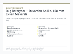 Duş Bataryası — Duvardan Aplike, 150 mm Eksen Mesafeli