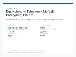 Duş Kolonu — Teleskopik Mafsallı, Bataryasız, 115 cm