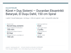 Küvet + Duş Sistemi — Duvardan Eksantrikli Bataryalı, El Duşu Dahil, 150 cm Spiral