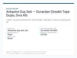 Ankastre Duş Seti — Duvardan Dirsekli Tepe Duşlu, Sıva Altı