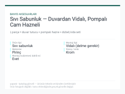 Sıvı Sabunluk — Duvardan Vidalı, Pompalı Cam Hazneli