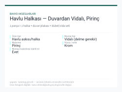 Havlu Halkası — Duvardan Vidalı, Pirinç