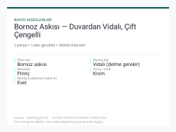 Bornoz Askısı — Duvardan Vidalı, Çift Çengelli