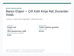 Banyo Etajeri — Çift Katlı Köşe Raf, Duvardan Vidalı