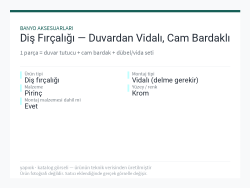 Diş Fırçalığı — Duvardan Vidalı, Cam Bardaklı