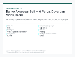 Banyo Aksesuar Seti — 6 Parça, Duvardan Vidalı, Krom