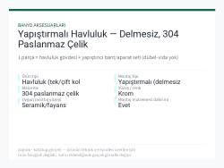 Yapıştırmalı Havluluk — Delmesiz, 304 Paslanmaz Çelik