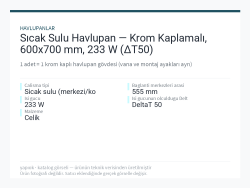 Sıcak Sulu Havlupan — Krom Kaplamalı, 600x700 mm, 233 W (ΔT50)